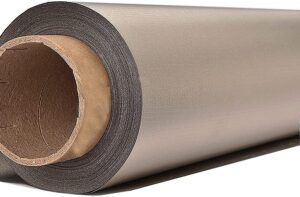 DMWMD EMF Protection Fabric Roll, Faraday Fabric Nickel Copper Material,Military Grade Certified Material Blocks Signals (WiFi, Cell, Bluetooth, RFID, EMF Radiation), Brown, 1.1x5m(43x200in)